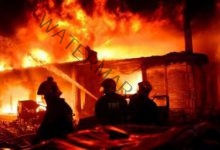 حريق هائل بأحد المخازن على طريق أبوسمران في بلبيس بالشرقية