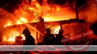 حريق هائل بأحد المخازن على طريق أبوسمران في بلبيس بالشرقية