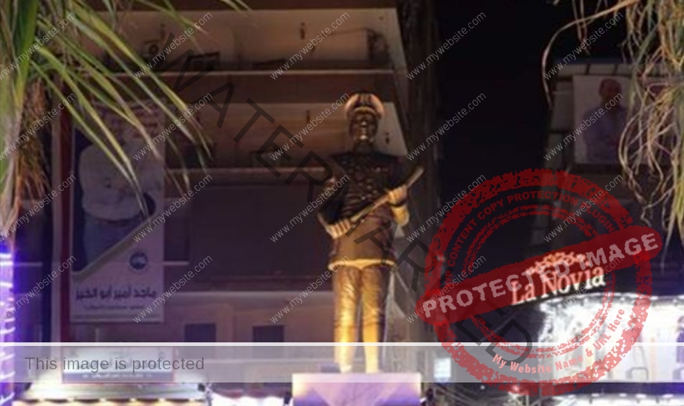 المنوفية تحتفل بإضائه تمثال السادات في المنوفية إحتفالاً بذكري أكتوبر 