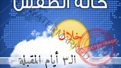 هيئة الأرصاد: حالة الطقس خلال 72 ساعة القادمة علي محافظات مصر
