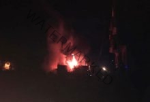 اندلاع حريق هائل داخل مخزن خردة بقرية خرسيت بـ الغربية