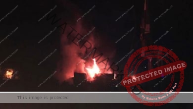 اندلاع حريق هائل داخل مخزن خردة بقرية خرسيت بـ الغربية