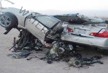 إصابة 18 شخص في حادث تصادم سيارتين بـ المنيا