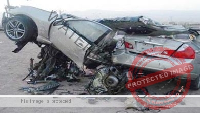 إصابة 18 شخص في حادث تصادم سيارتين بـ المنيا