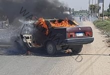 السيطرة على حريق في سيارة بالعاشر من رمضان 