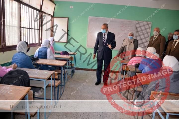 الهجان يتفقد لجان الأمتحانات  بعدد من مدارس بمدينة بنها 