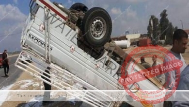 مصرع وإصابة 4 أشخاص في حادث إنقلاب سيارة بالطريق الصحراوي بالمنيا