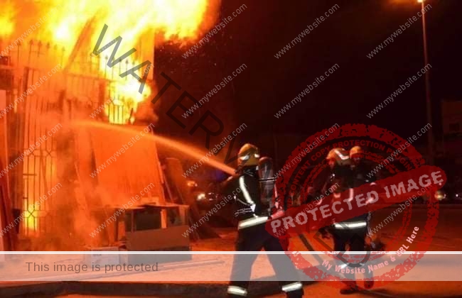 اندلاع حريق مخزن ألعاب أطفال بحدائق الأهرام