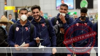 لاعبي الزمالك يتجمعون في مطار القاهرة للسفر الى تونس