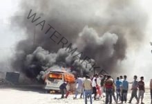 مصرع 4 وإصابة 7 في انفجار إطار سيارة ميكروباص بـ الإسكندرية