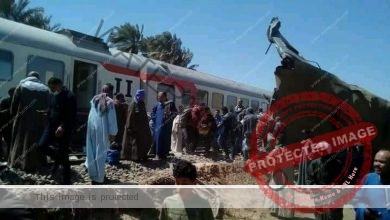 الصحة: 108 مصابين و32 وفاة في حادث تصادم قطارين بسوهاج