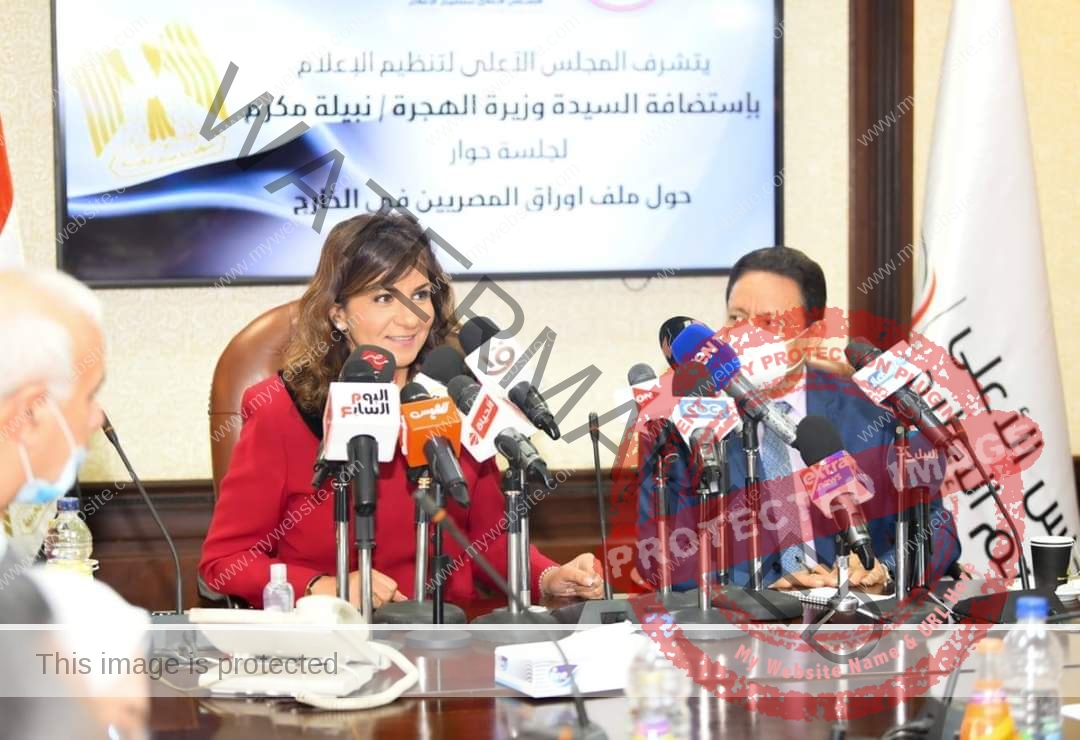 نبيلة مكرم تشارك بـ جلسة حوار " المجلس الأعلى لتنظيم الإعلام "