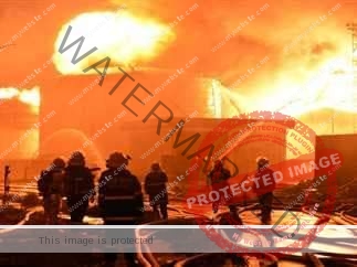 حريق مروع في مخزن بعقار في كفر طهرمس