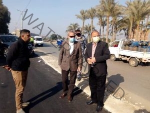 الهجان يتفقد أعمال رصف مدينة بنها ورصف طريق الرملة