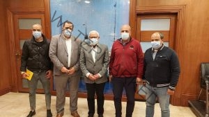 الغضبان يستقبل مدير فرع شركة المقاولين العرب بمنطقة القناة وسيناء 