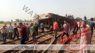 اصابة 108شخصا ووفاة 8 اشخاص في حادث قطار طوخ