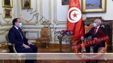 الرئيس التونسي يستقبل رئيس الوزراء المصري بمحل اقامته بـ القاهرة