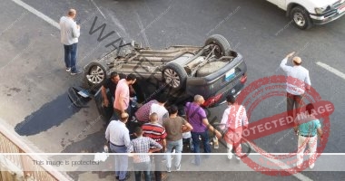مصرع 4 أشخاص فى حادث انقلاب سيارة من أسرة واحدة بـ قنا سوهاج