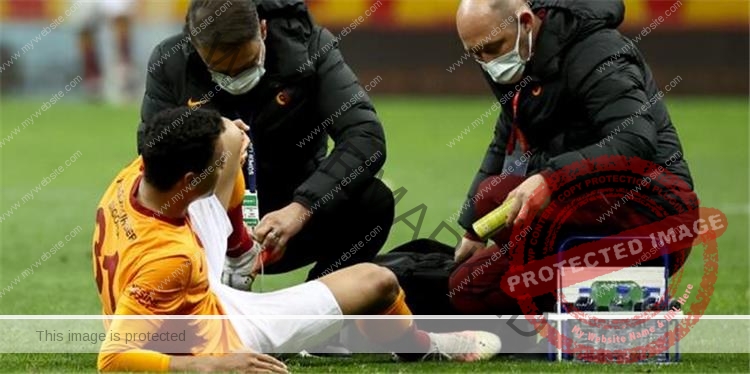 إصابة اللاعب مصطفى محمد في مباراة جالاتا سراي وبشكتاش