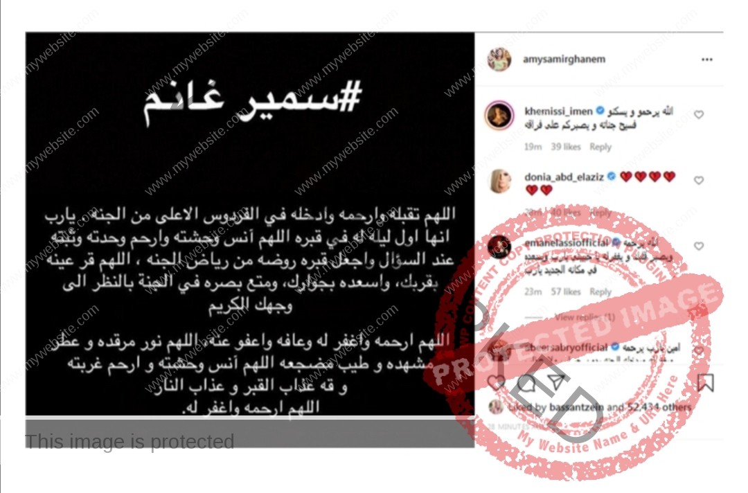 إيمي سمير غانم تطالب جمهورها بالدعاء لوالدها