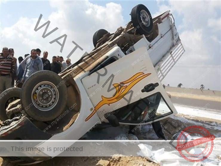 إصابة 21 شخص ووفاة طفلين فـ انقلاب ربع نقل بـ أبو قرقاص