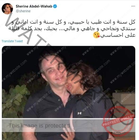 شيرين عبد الوهاب تحتفل بعيد ميلاد زوجها