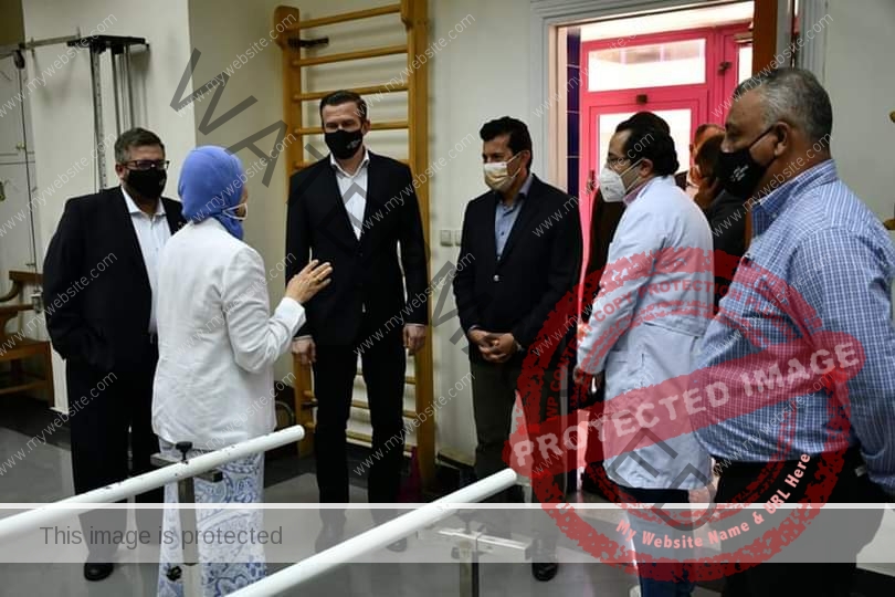 صبحي وبانكا يتفقدان مستشفى الطب الرياضي بمدينة نصر.