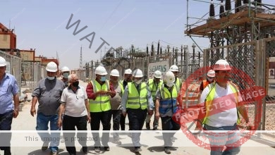 مسئولو الإسكان يتفقدون محطة محولات كهرباء بقدرة 525 ميجا فولت بمدينة السادات
