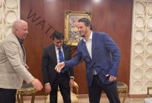 ممدوح عيد يستقبل وزير الرياضة خلال لقاء بيراميدز والرجاء