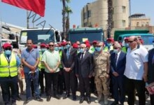 محافظ بورسعيد و قائد قوات الدفاع الشعبى والعسكرى يتفقدان معسكر الاصطفاف