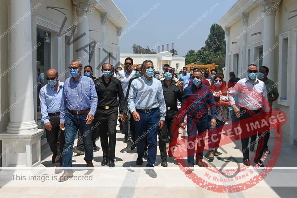 وزير السياحة يتفقد مشروع ترميم وإعادة تأهيل قصر محمد علي بشبرا