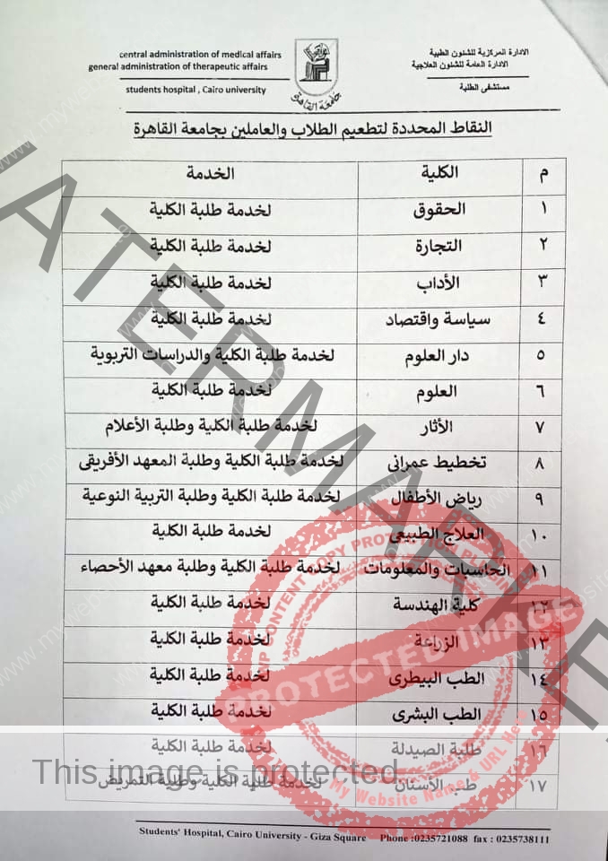 جامعة القاهرة تحدد 17 نقطة لتطعيم الطلاب بلقاح سينوفاك قبل بدء العام الدراسي الجديد