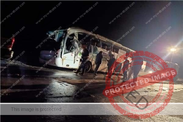 حصيلة الضحايا والمصابين في حادث انقلاب أتوبيس رحلات بطريق "السويس_ القاهرة" بلغ 34 مصابا و12 حالة وفاة