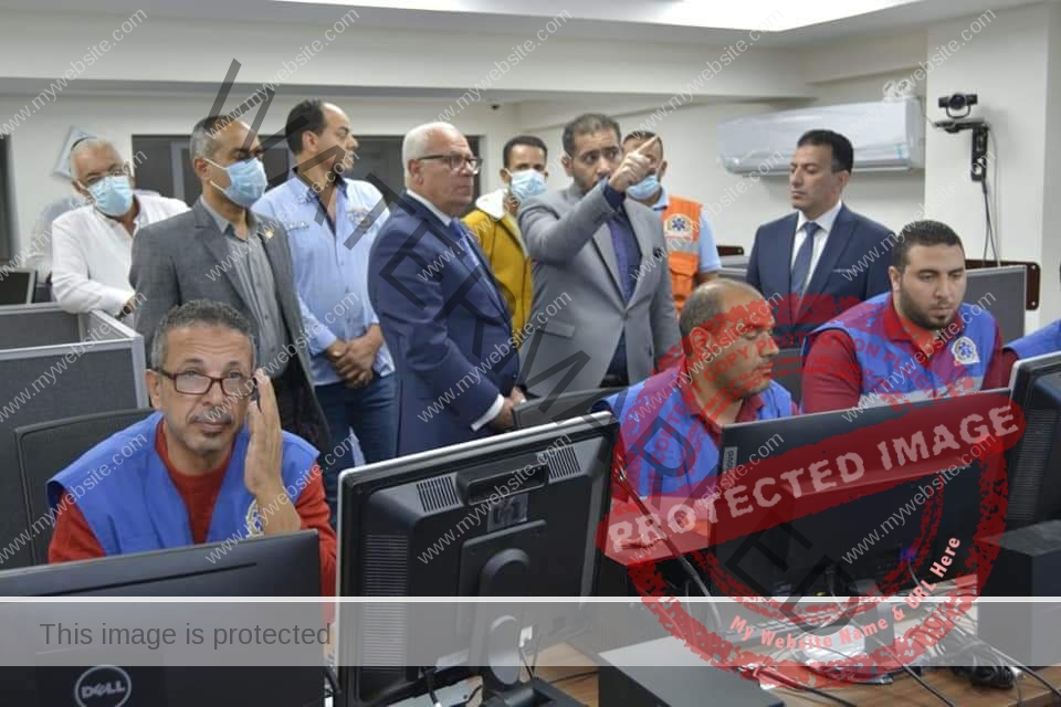 محافظ بورسعيد يشيد بمستوى تطوير ورفع كفاءة مبنى هيئة الاسعاف المصرية ببورسعيد