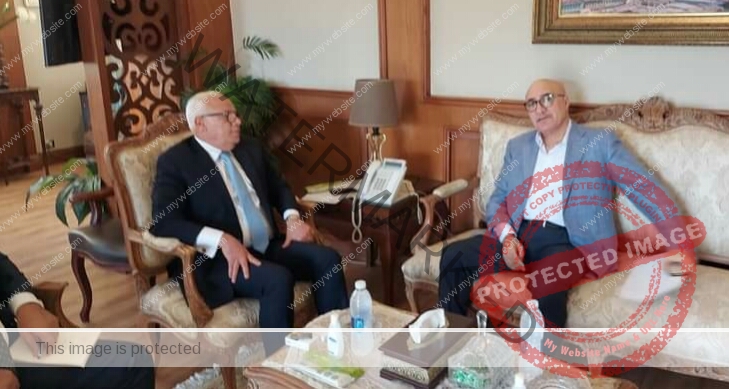 محافظ بورسعيد يستقبل رئيس المصرى ويهنئ بالتأهل الافريقى ويتابع الاستعداد للدورى