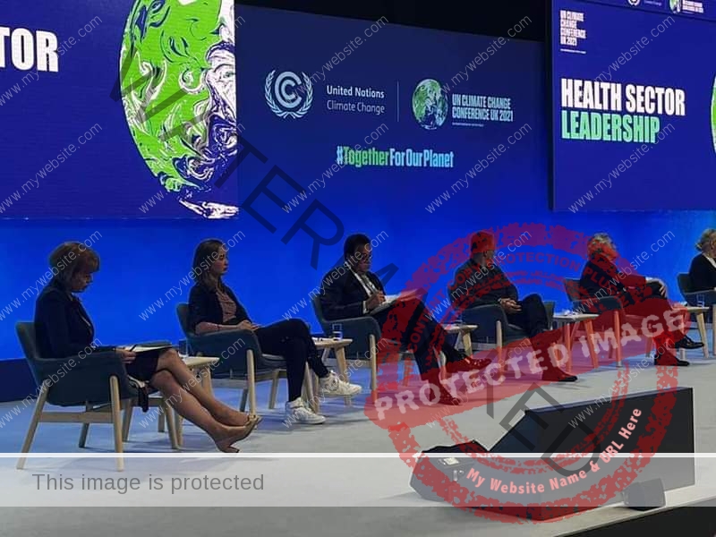 عبد الغفار والقائم بعمل وزير الصحة يشارك في جلسة نقاشية بمؤتمر الأمم المتحدة لتغير المناخ بمدينة "جلاسكو"