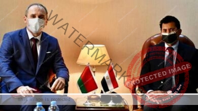 صبحي يبحث مع سفير بيلاروسيا بالقاهرة تعزيز التعاون المشترك