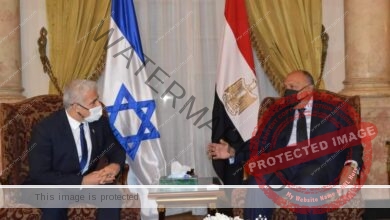 استقبل شكري رئيس الوزراء المناوب وزير خارجية إسرائيل يائير لابيد 