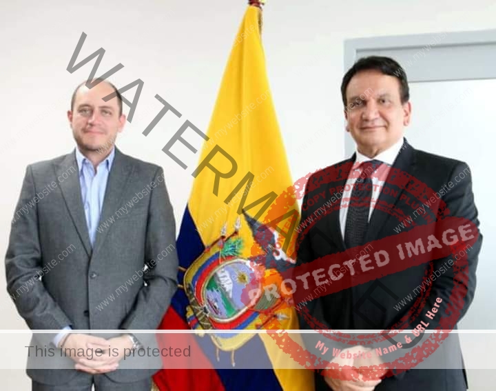 سلامة يلتقي كلاً من وزير الإنتاج والتجارة الخارجية ووزيرة الصحة الاكوادوريين