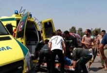 مصرع شخصين وإصابة 4 إثر حادث تصادم سيارتي نقل وربع نقل بـ الريف المصري