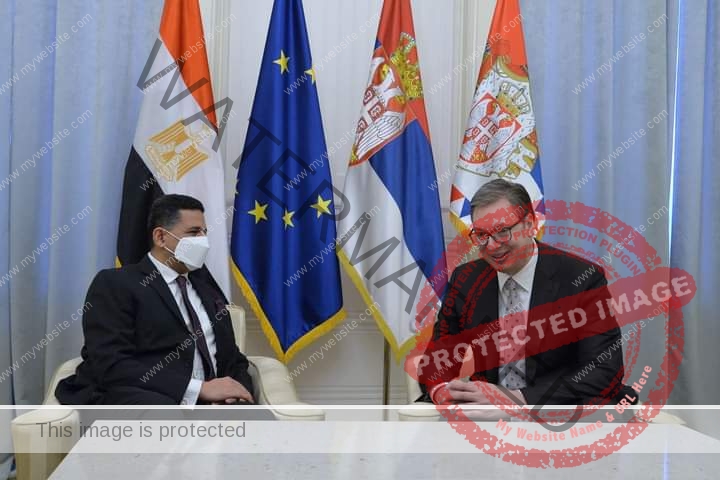 السفير عمرو الجويلي يلتقي رئيس صربيا ورئيس الوزراء ووزير الخارجية للتوديع