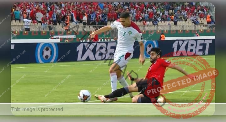 المغرب تتقدم على منتخب مصر في الشوط الأول بنتيجة واحد / صفر