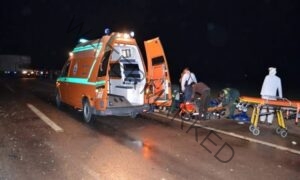 إصابة 8 أشخاص فى 3 حوادث سير متفرقة بـ بني سويف