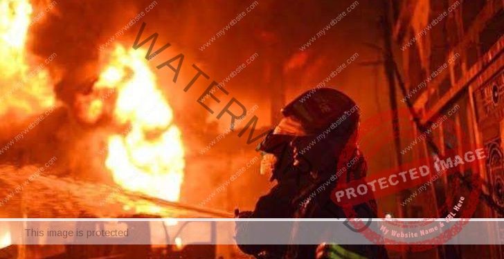 الحماية المدنية تسيطر على حريق هائل بمخلفات في الطالبية