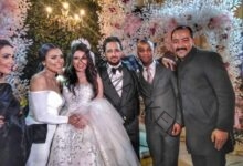 حسام حسن ومحمود عامر في حفل زفاف السيناريست آمين جمال