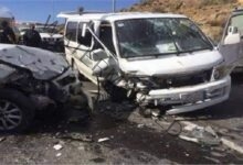 تصادم سيارتين و إصابة 17 شخصا على طريق أسيوط الصحراوي بـ الفيوم