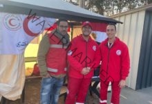 فريق الهلال الأحمر المصري يقيم أول مركز خدمة إغاثية مصرية على معبر "سيريت" 