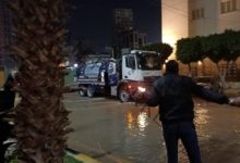 عاجل.. انفجار ماسورة مياه فى شارع جامعة الدول العربية بـ المهندسين
