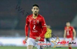 إصابة طاهر محمد خلال اجراء عمليات الإحماء قبل مباراة الاتحاد السكندري