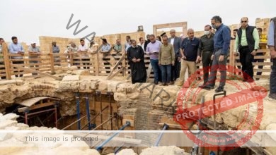 العناني يتفقد موقع أبو مينا الأثري بعد الإنتهاء من تنفيذ مشروع خفض منسوب المياه الجوفية به